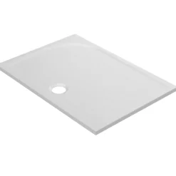 GoodHome Receveur de douche extra-plat l.80 x L.100 cm blanc anti dérapant, Limski