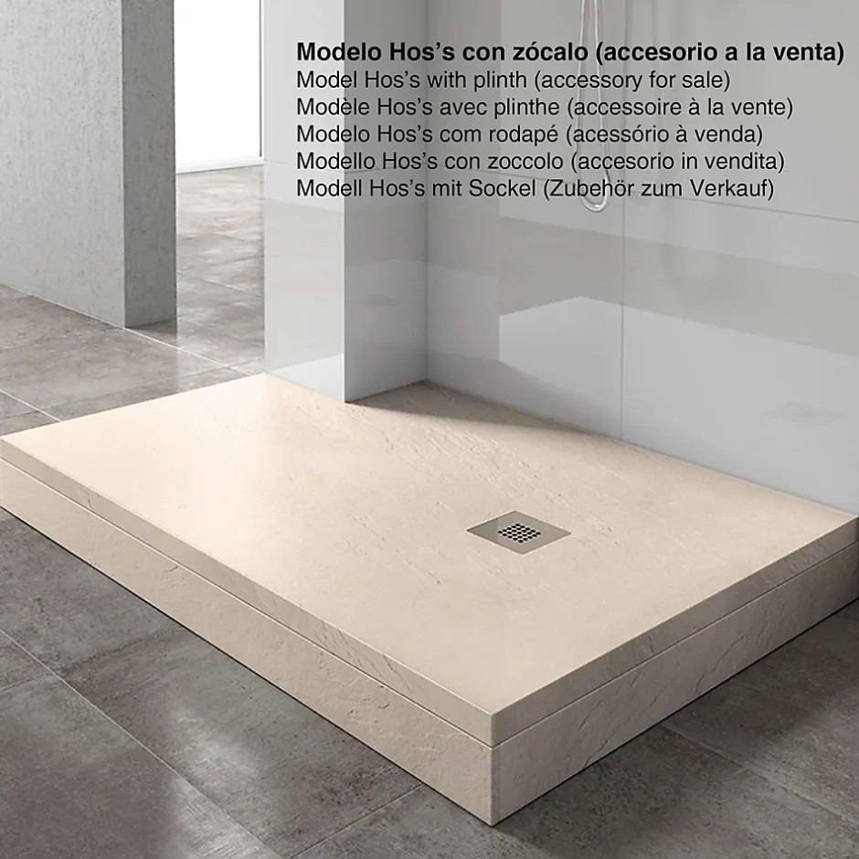 Poalgi Receveur de douche extraplat blanc perle 100x180 cm Hos's -