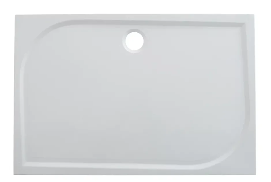 GoodHome Receveur de douche extra-plat l.90 x L.140 cm blanc anti dérapant, Limski* Receveur De Douche
