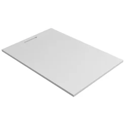 Lavaberg Receveur de Douche Extraplat 140x90cm Blanc - Résine Minérale - Antidérapant - Effet Ardoise - Bonde Incluse -* Receveur De Douche