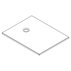 GoodHome Receveur de douche extra-plat l.80 x L.100 cm blanc anti dérapant, Leira* Receveur De Douche