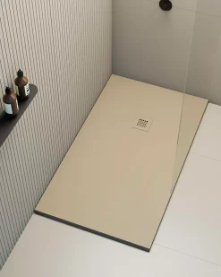Poalgi Receveur de douche extraplat beige 70x160 cm Hos's -* Receveur De Douche