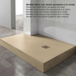 Poalgi Receveur de douche extraplat beige 70x160 cm Hos's -* Receveur De Douche