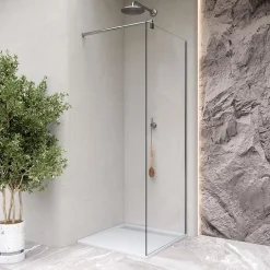 Saniverre Receveur de douche HIEMAL INOX 80 x 160 cm résine Blanc aspect ardoise + bonde inox incluse -* Receveur De Douche