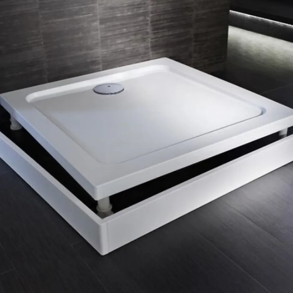 Jacob Delafon Receveur de douche Flight carré extra plat Douche italienne 90 x 90, blanc