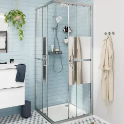GoodHome Receveur de douche L.80 x l.80 cm blanc en résine, Cavally