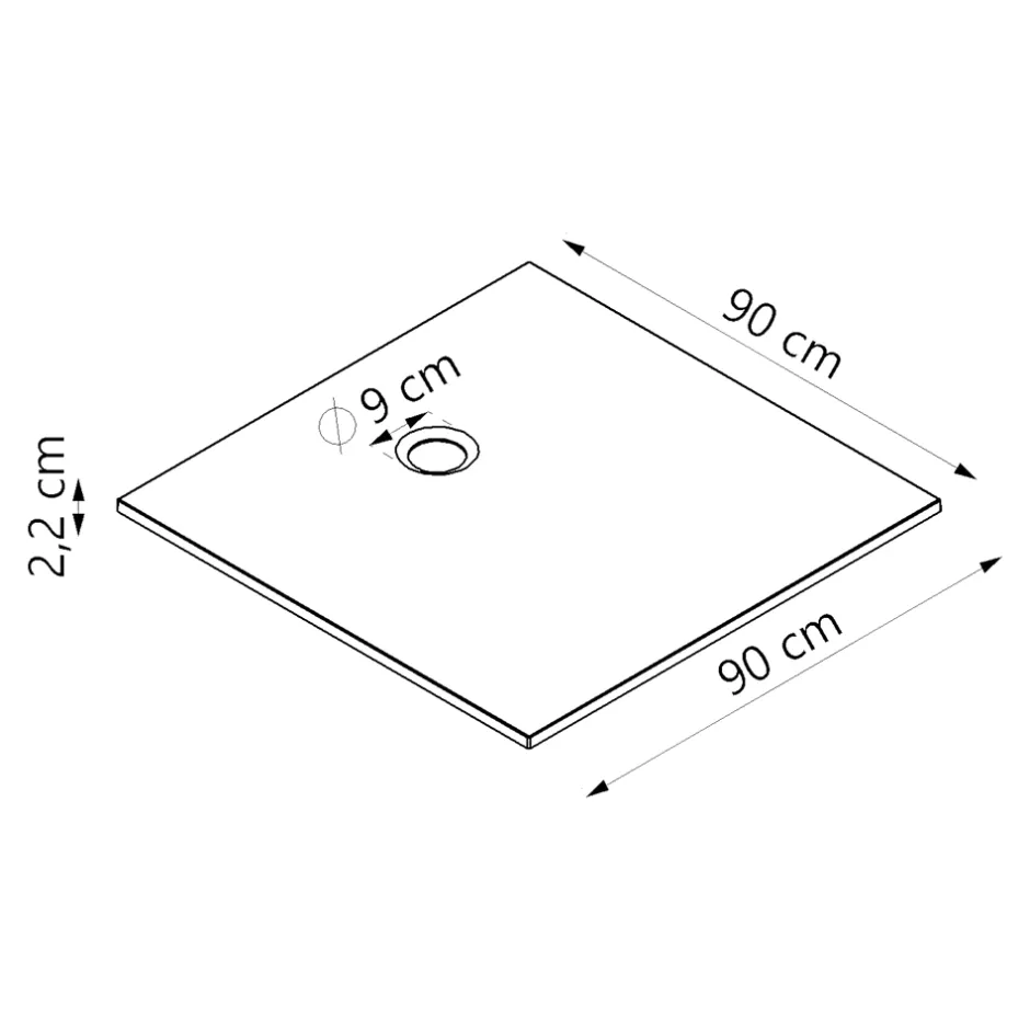 GoodHome Receveur de douche l.90 x L.90 cm blanc antidérapant Leira* Receveur De Douche