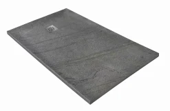 Onbath'S Receveur de douche pierre naturelle ardoise claire 120x90 cm extra plat grille carrée* Receveur De Douche