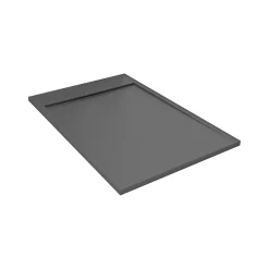 Homesight Receveur de douche rectangulaire en béton, 120 x 80 cm, anthracite,