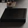 Otitec Receveur de Douche Rectangle - 90 x 100 x 11,5 cm - Noir Effet Pierre - avec Siphon OFFERT - MOON STONE