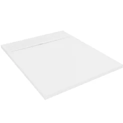 Homesight Receveur de douche rectangulaire en béton, 100 x 80 cm, blanc,