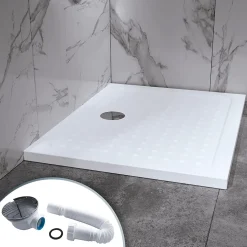 Saniverre Receveur de douche SANA + bonde 90 x 120 cm blanc -