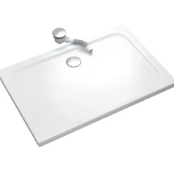 Saniverre Receveur de douche SHIMMER 70 x 90 cm acrylique Blanc + bonde et siphon inclus -