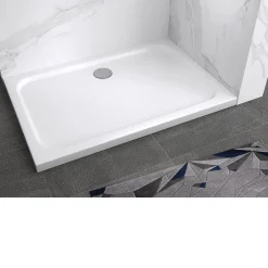 Saniverre Receveur de douche SHIMMER 70 x 90 cm acrylique Blanc + bonde et siphon inclus -