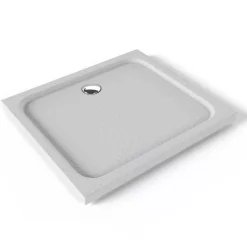 Saniverre Receveur de douche SHIMMER STONE 80 x 90 cm acrylique Blanc effet pierre + bonde et siphon inclus -* Receveur De Douche