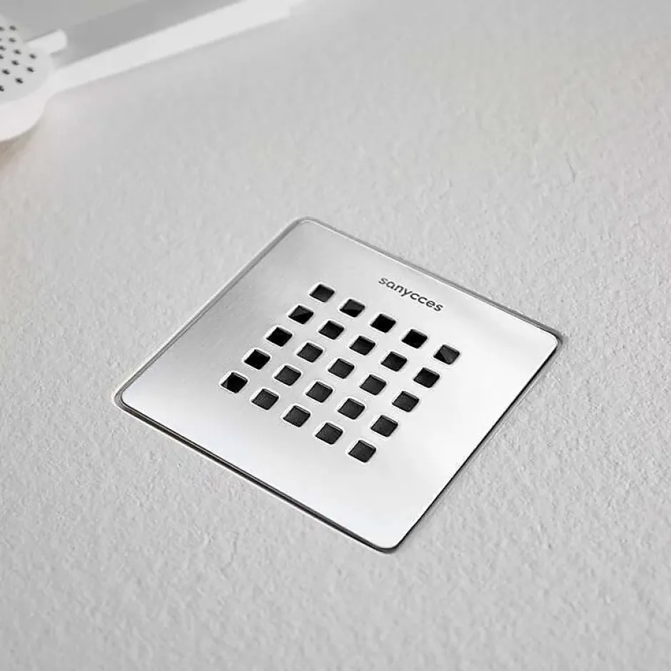 Sanycces Receveur de douche STRATO extra plat, Gris - 110 x 80 cm - Résistant et Facile à installer - Salle de bain - Douche* Receveur De Douche