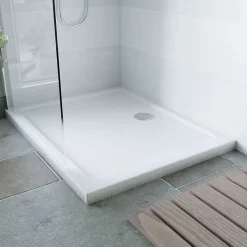 Cuisibane Receveur de douche 100x80 cm acrylique extraplat CRYSTA - Blanc