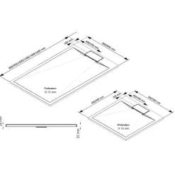 Schulte Receveur de douche 70x160 cm, blanc mat, Meg* Receveur De Douche