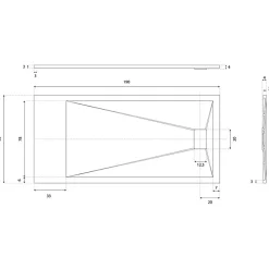 Cuisibane Receveur de douche 190x90 cm extra plat - SAPHIR