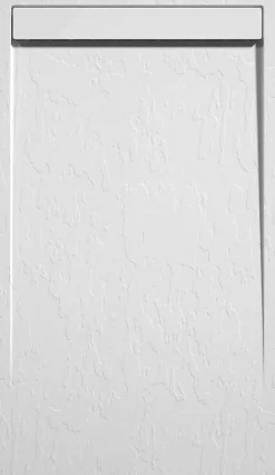 Stano Receveur de douche 80x170 cm extra plat CLEVER en resine surface ardoisee blanc