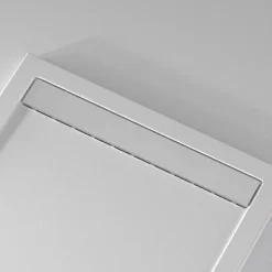 Stano Receveur de douche 80x170 cm extra plat CLEVER en resine surface ardoisee blanc