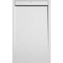 Stano Receveur de douche 80x170 cm extra plat CLEVER en resine surface ardoisee blanc