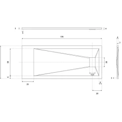 Cuisibane Receveur de douche 170x70 cm extra plat - SAPHIR
