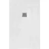 Receveur de Douche 90X175 cm Ligne Vulcano Fin Blanc en Résine Synthétique et Poudre de Marbre Avec Drain Libre FRASCIO