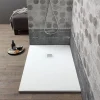 Kiamami Valentina Receveur De Douche 90X70 En Résine Blanche, Avec Douchette En Acier Assortie Muse* Receveur De Douche