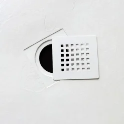 Kiamami Valentina Receveur De Douche 70X70 En Résine Blanche Effet Pierre Avec Paroi De Douche Muse