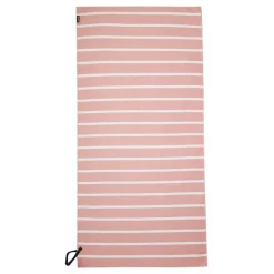 Regatta - Serviette de plage motif/style rayé Rose p'le / Blanc (Taille unique)
