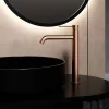Dileci Robinet à bec haut 30 cm, Finition cuivre brossé (Rose Gold)