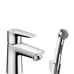 Hansgrohe Robinet bidet avec douchette Talis E + bonde Push-Open Chromé* Robinet De Bidet