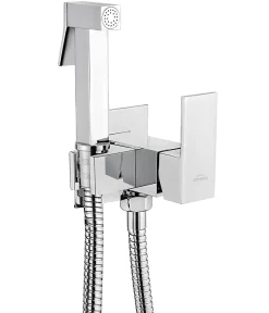 Invena Robinet Bidet Douchette Chrome Forme Carree Monocommande