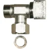 Robinet d'arrêt 1/4 tour laiton chromé 12 x 17* Chasse D'Eau