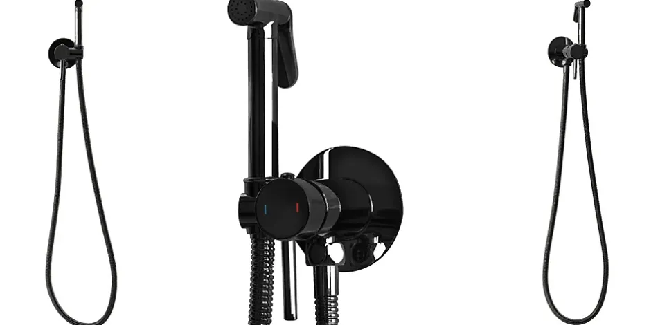Rea Robinet de bidet encastré Lungo loop black metallic* Robinet De Bidet