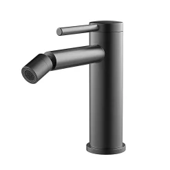 Kibath Robinet de bidet monocommande GUN METAL avec finition graphite/anthracite mat, en laiton* Robinet De Bidet