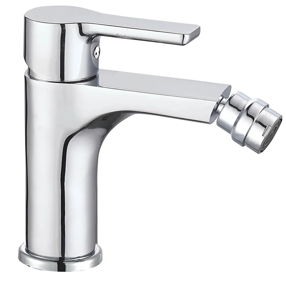 Kibath Robinet de bidet monocommande PIN avec finition chromée brillante en laiton