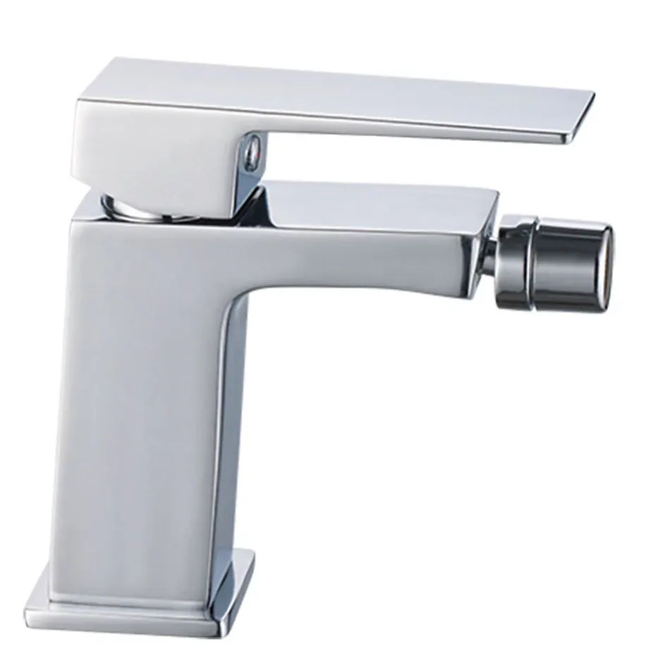 Kibath Robinet de bidet monocommande VERCO avec finition chromée polie, en laiton