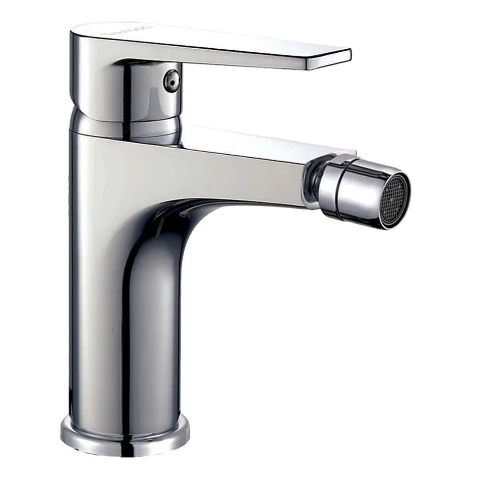 Kibath Robinet de bidet monocommande DEN avec finition chromée brillante en laiton