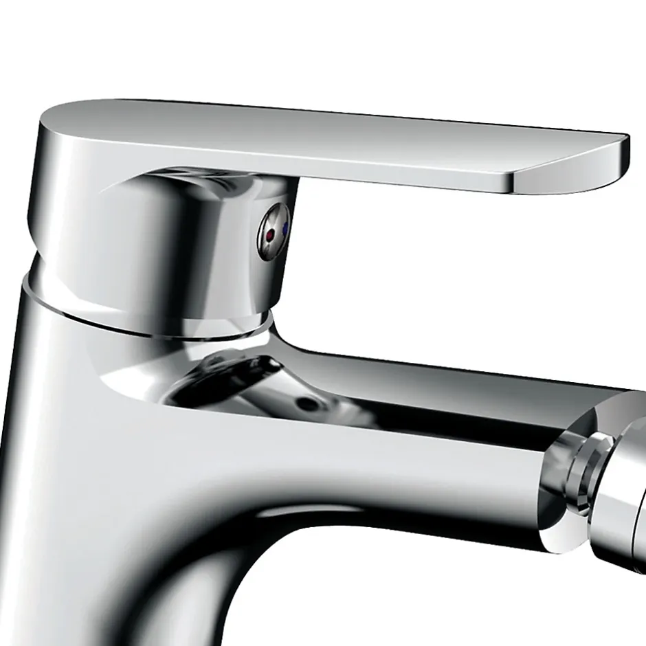 Kibath Robinet de bidet monocommande SIX avec finition chromée brillante en laiton* Robinet De Bidet