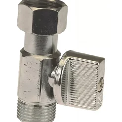 Raccords Dumont Robinet de chasse d'eau droit standard 3/8" pour WC mécanisme d'alimentation chasse d'eau 1/4 de tour droit de 3/8" (12x17) chrome