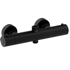 Kibath Robinet de colonne de douche thermostatique avec finition NOIR mat en laiton* Robinet De Douche