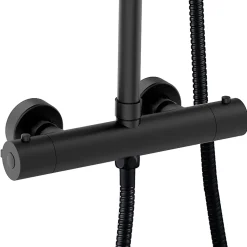 Kibath Robinet de colonne de douche thermostatique avec finition NOIR mat en laiton* Robinet De Douche