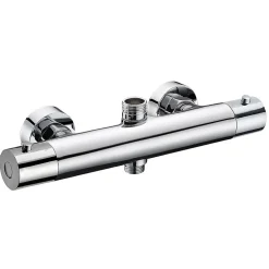 Kibath Robinet de colonne de douche thermostatique avec finition chromée brillante en laiton* Robinet De Douche