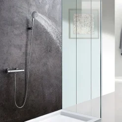 Kibath Robinet de douche avec leviers thermostatiques en laiton, PAR, finition chrome poli, en laiton