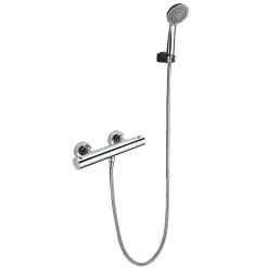 Kibath Robinet de douche avec leviers thermostatiques en laiton, PAR, finition chrome poli, en laiton