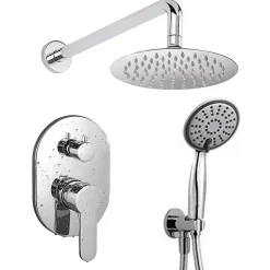 Kibath Robinet de douche encastré, mural, monocommande, SIX rond, finition chrome poli, en laiton* Robinet De Douche