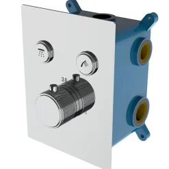Kibath Robinet de douche encastré, robinet à levier unique, PUL, finition chrome poli, en laiton