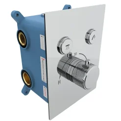 Kibath Robinet de douche encastré, robinet à levier unique, PUL, finition chrome poli, en laiton